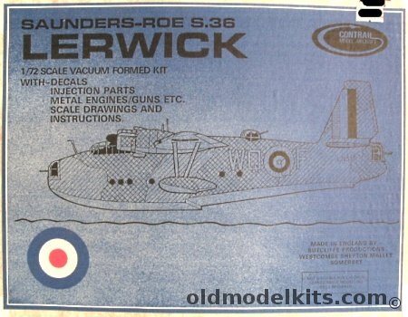 Contrail 1/72 Saunders-Roe S.36 Lerwick - (S-36) plastic model kit